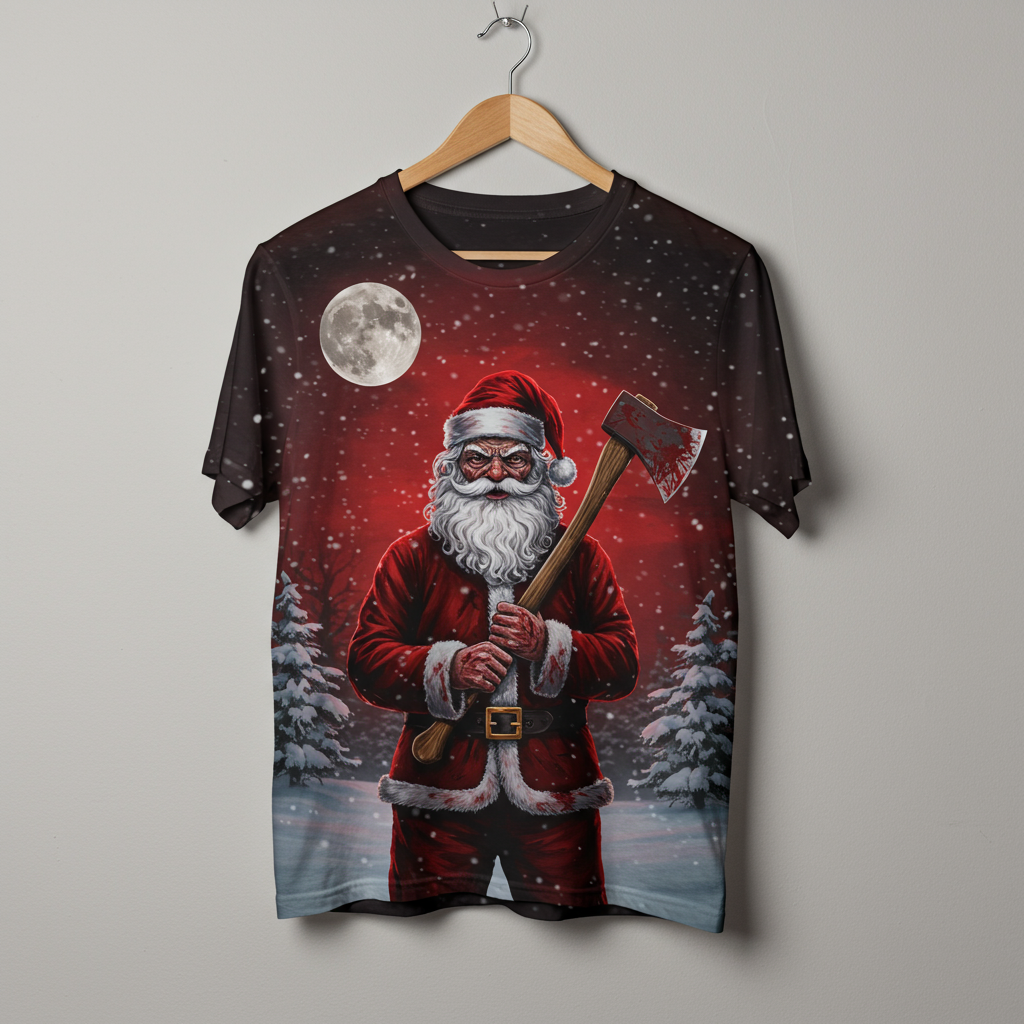 🎅 Bloody Santa 3D All-Over Print T-Shirt