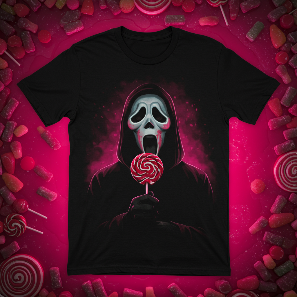 🍬 Sweet Scream Candy T-Shirt | Horror Pop Art Design