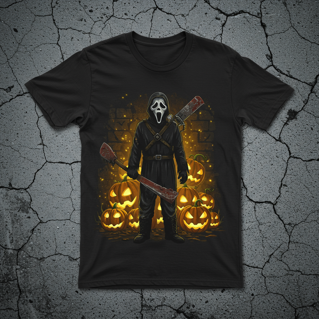 🎃 Pumpkin Slayer T-Shirt | Halloween Horror Warrior Design