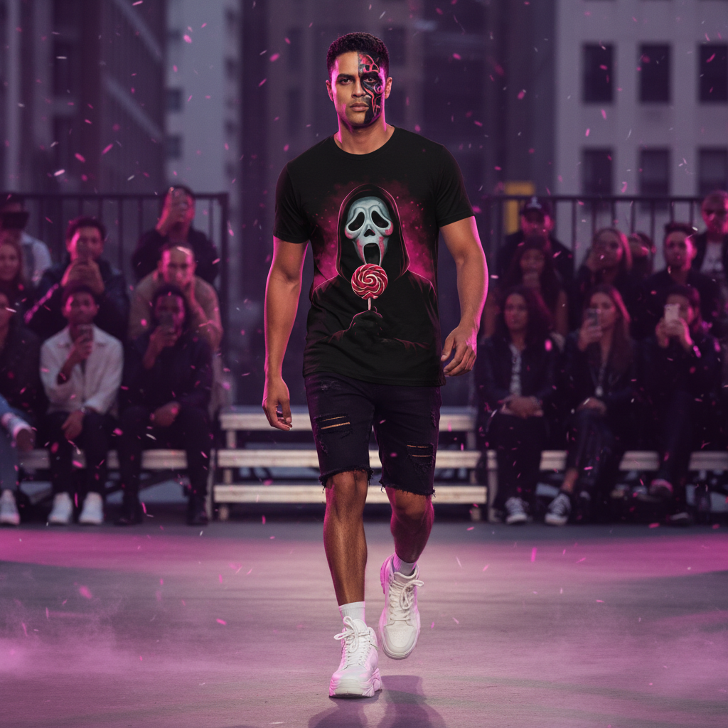 🍬 Sweet Scream Candy T-Shirt | Horror Pop Art Design