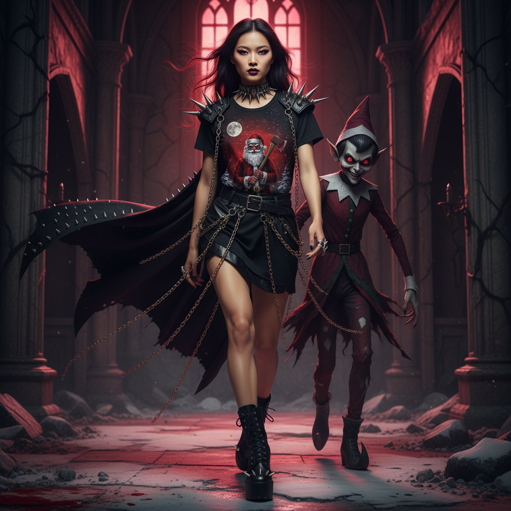 🎅 Bloody Santa 3D All-Over Print T-Shirt