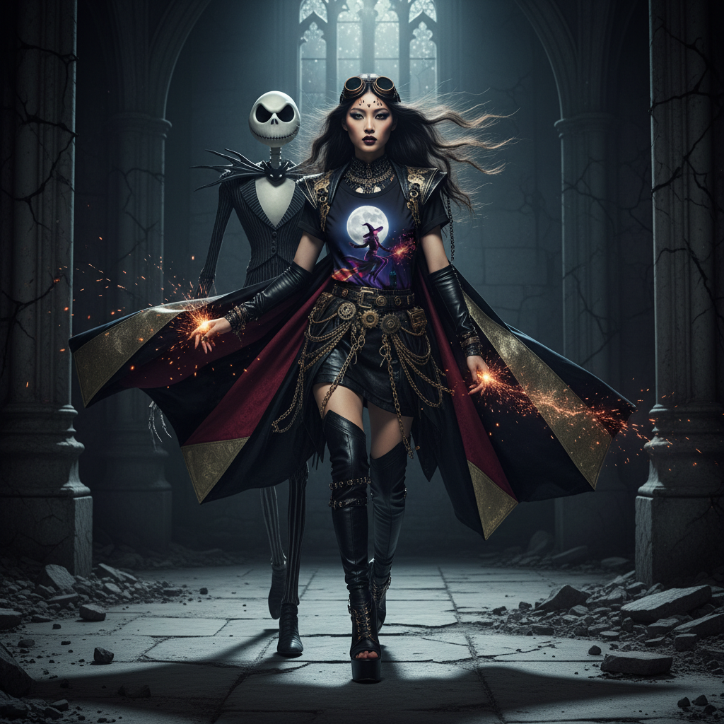 🌕 Midnight Witch Flight 3D All-Over Print T-Shirt