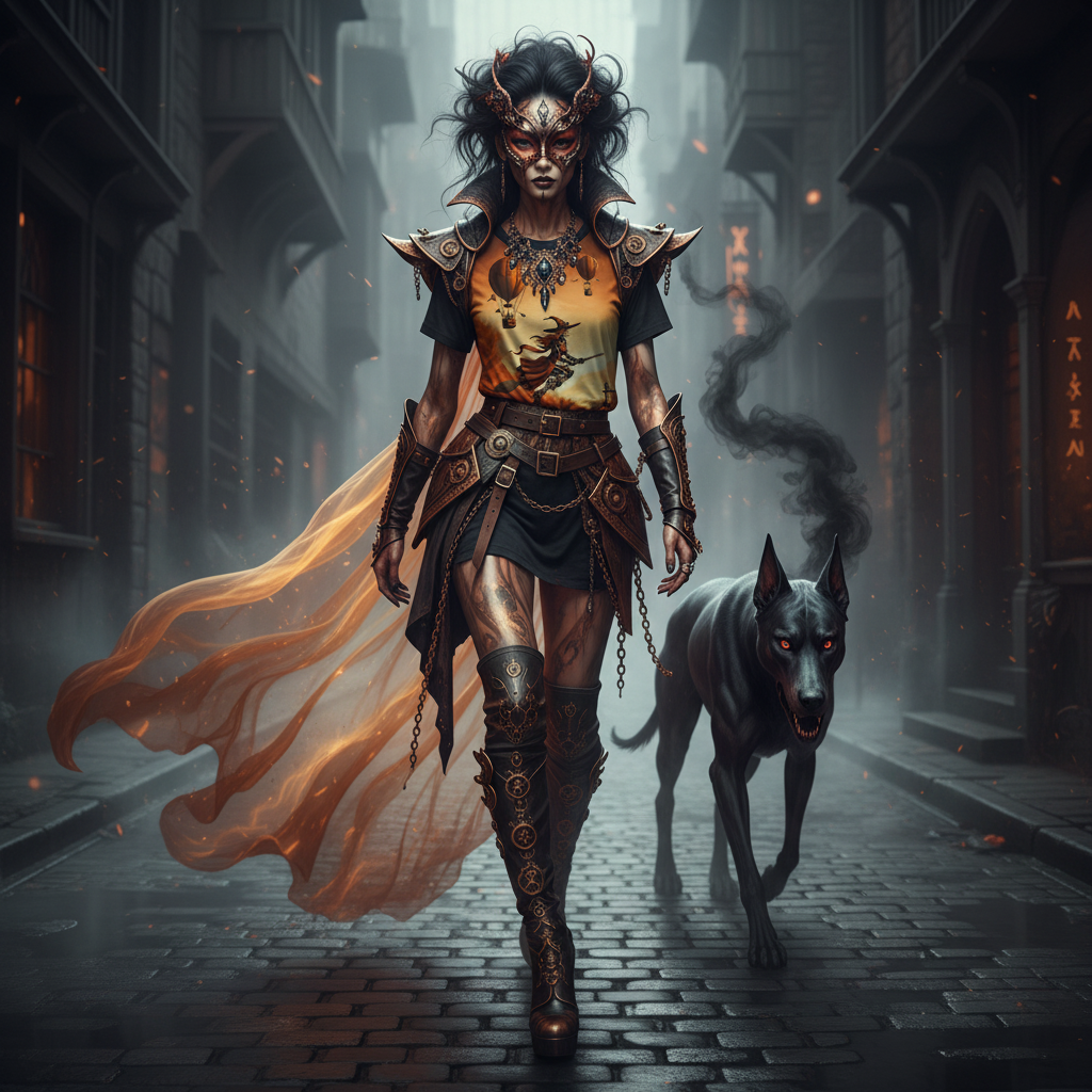 ⚙️ Steampunk Witch Flight 3D All-Over Print T-Shirt