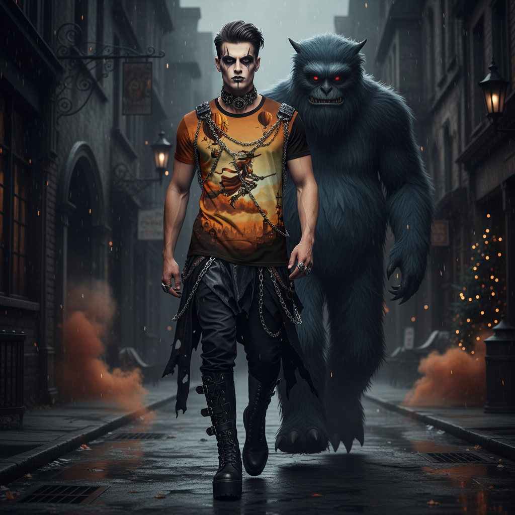 ⚙️ Steampunk Witch Flight 3D All-Over Print T-Shirt