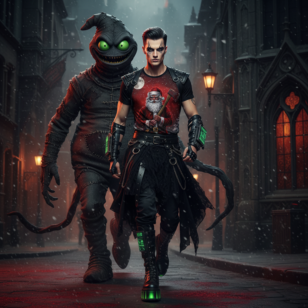 🎅 Bloody Santa 3D All-Over Print T-Shirt