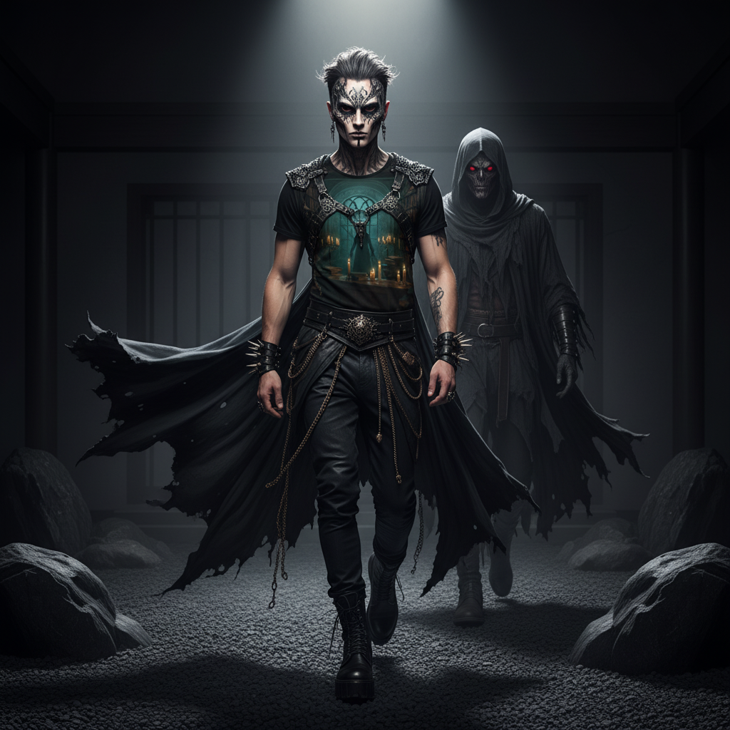 📚 Dark Library Ritual 3D All-Over Print T-Shirt