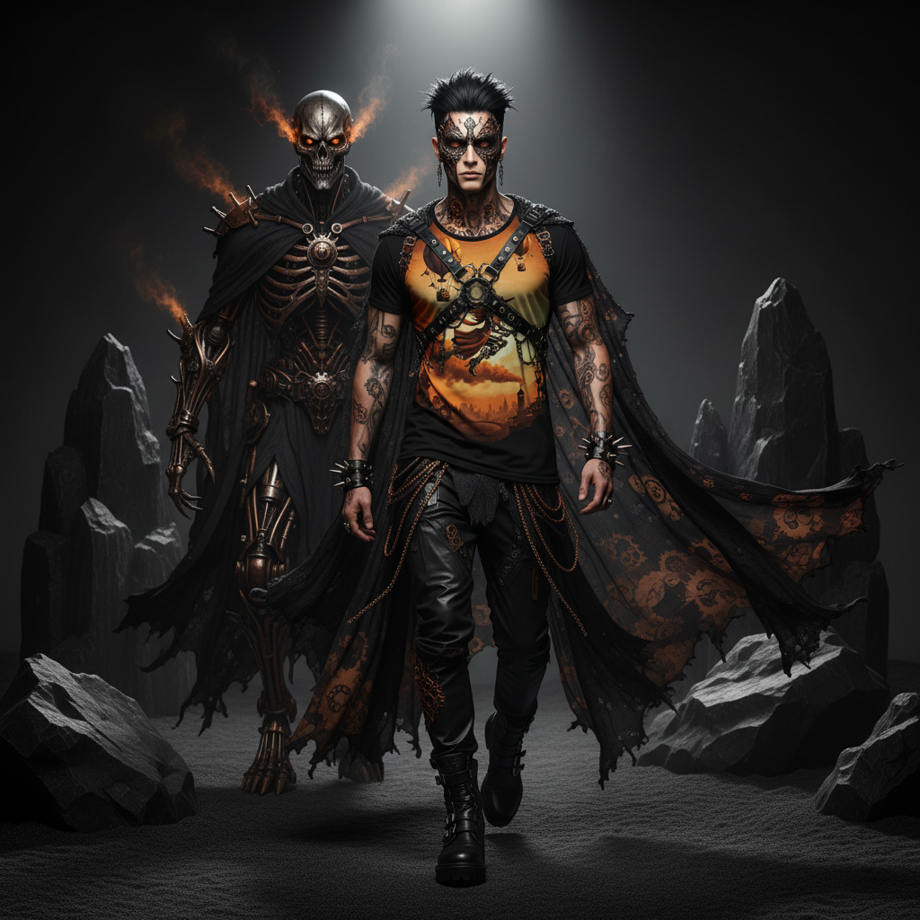 ⚙️ Steampunk Witch Flight 3D All-Over Print T-Shirt