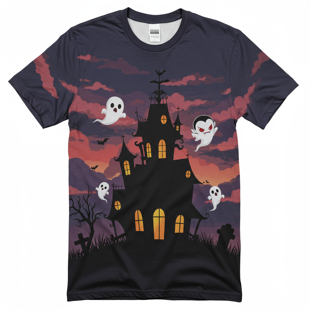 🩸 Haunted Mansion 3D All-Over Print T-Shirt