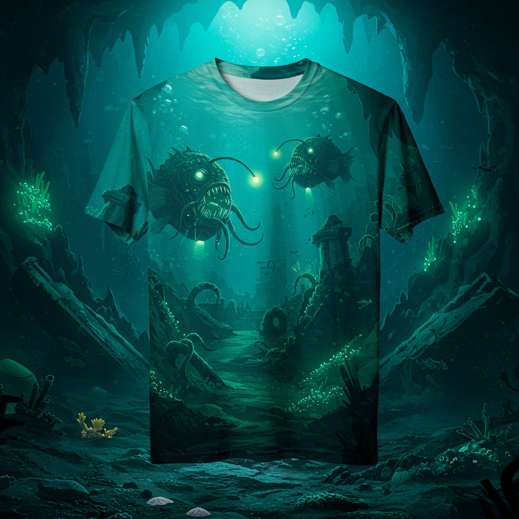 🌊 Deep Abyss 3D All-Over Print T-Shirt