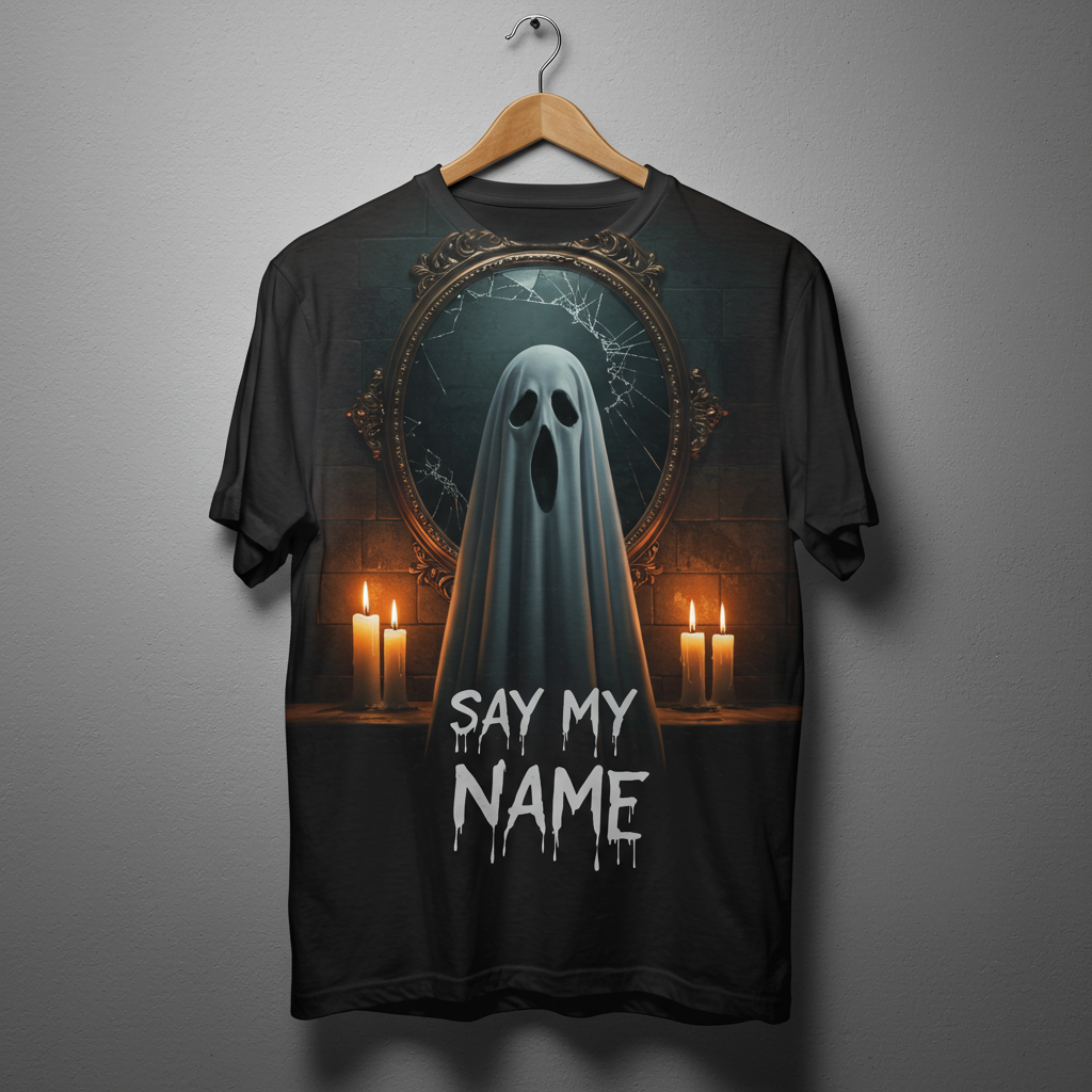 🕯️ Say My Name T-Shirt | Horror Ghost Design