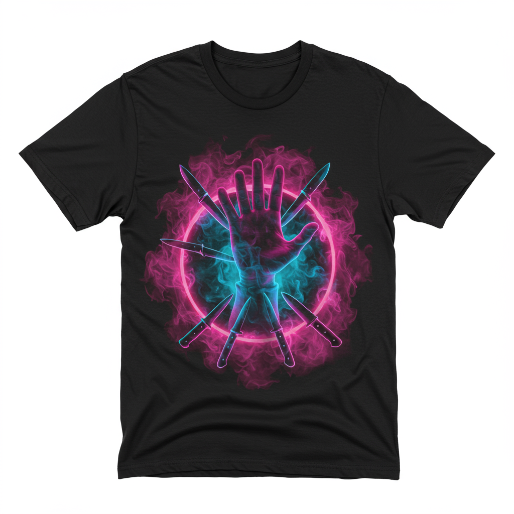 ⚡ Neon Slayer T-Shirt | Cyber Horror Aesthetic Design