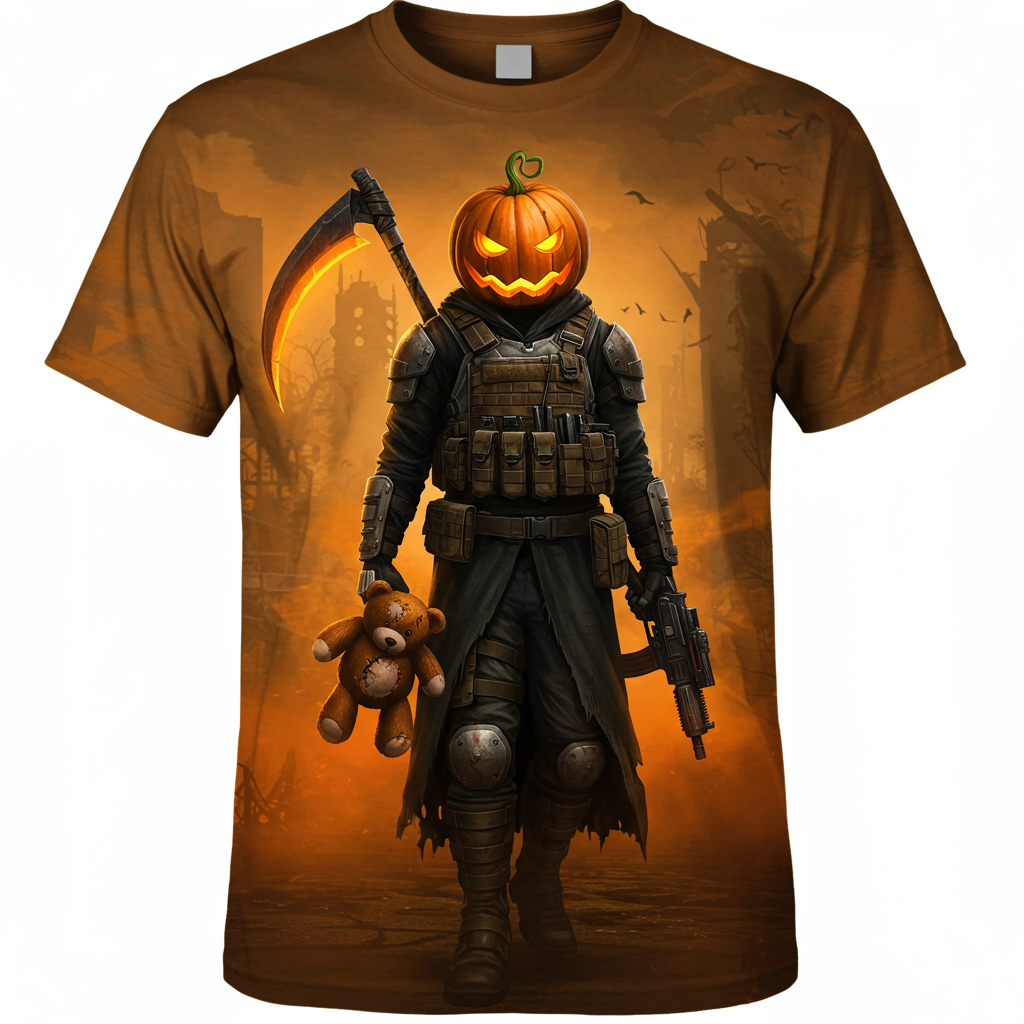🎃 Pumpkin Reaper 3D All-Over Print T-Shirt
