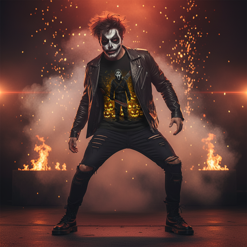 🎃 Pumpkin Slayer T-Shirt | Halloween Horror Warrior Design