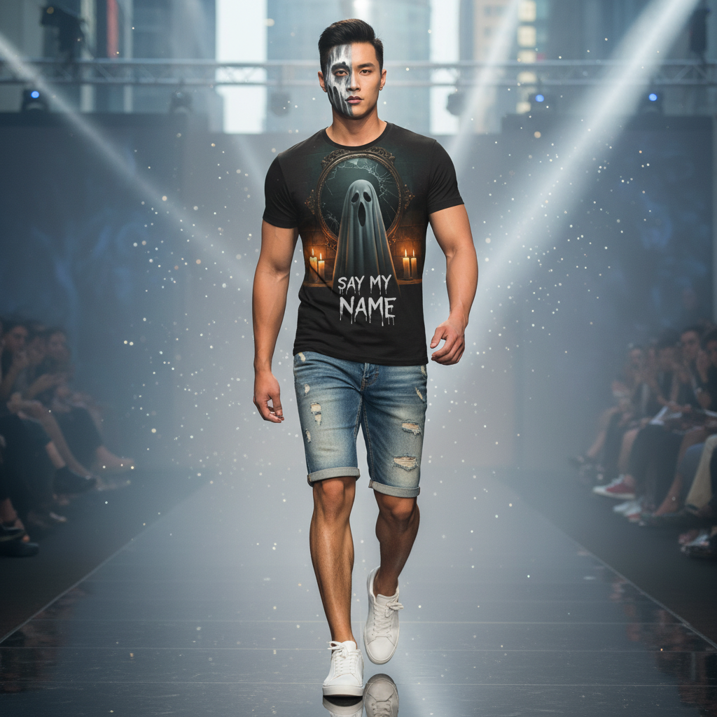 🕯️ Say My Name T-Shirt | Horror Ghost Design