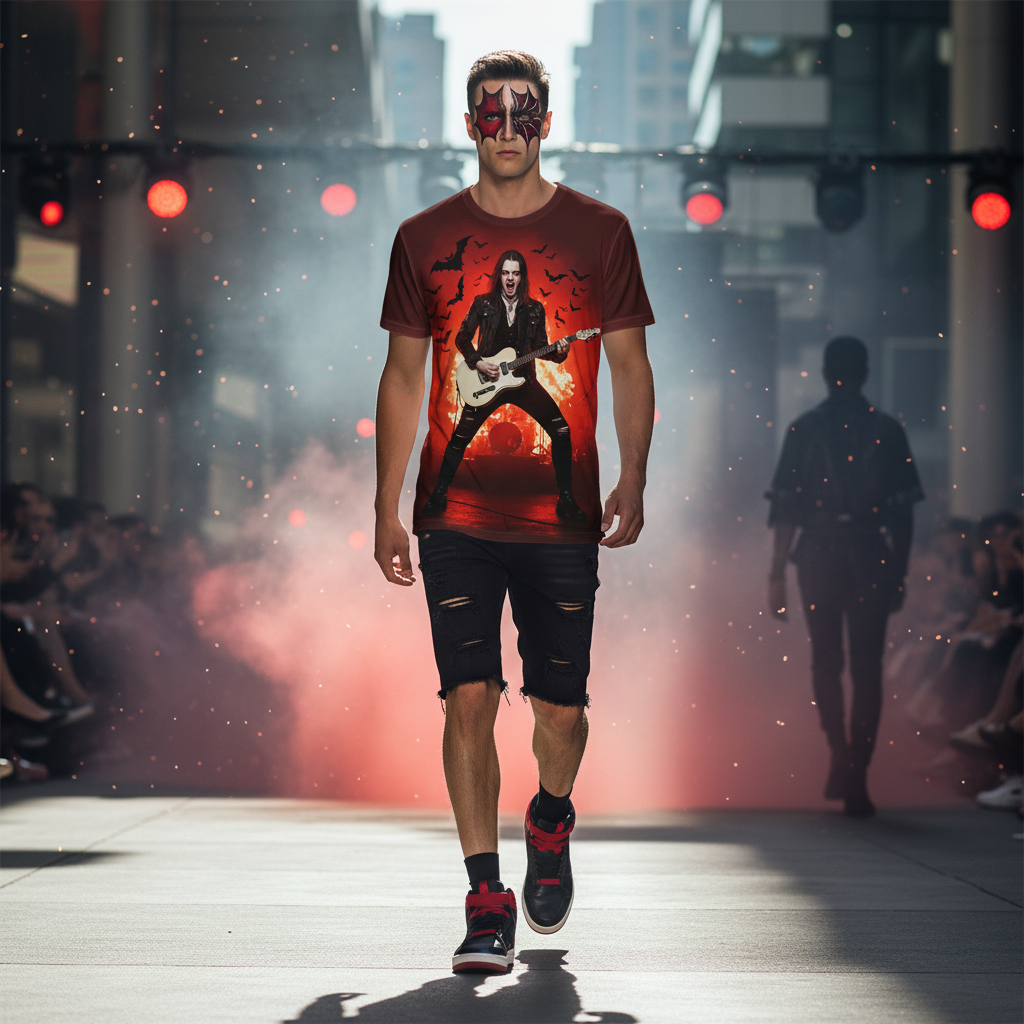 🧛‍♂️ Vampire Rock Legend 3D All-Over Print T-Shirt