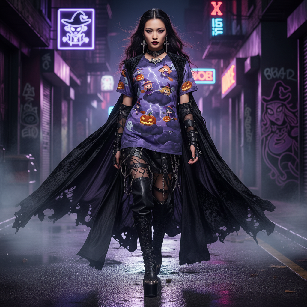 🧙‍♀️ Witchy Sky 3D All-Over Print Sleeve T-Shirt