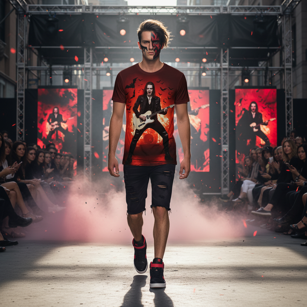 🧛‍♂️ Vampire Rock Legend 3D All-Over Print T-Shirt