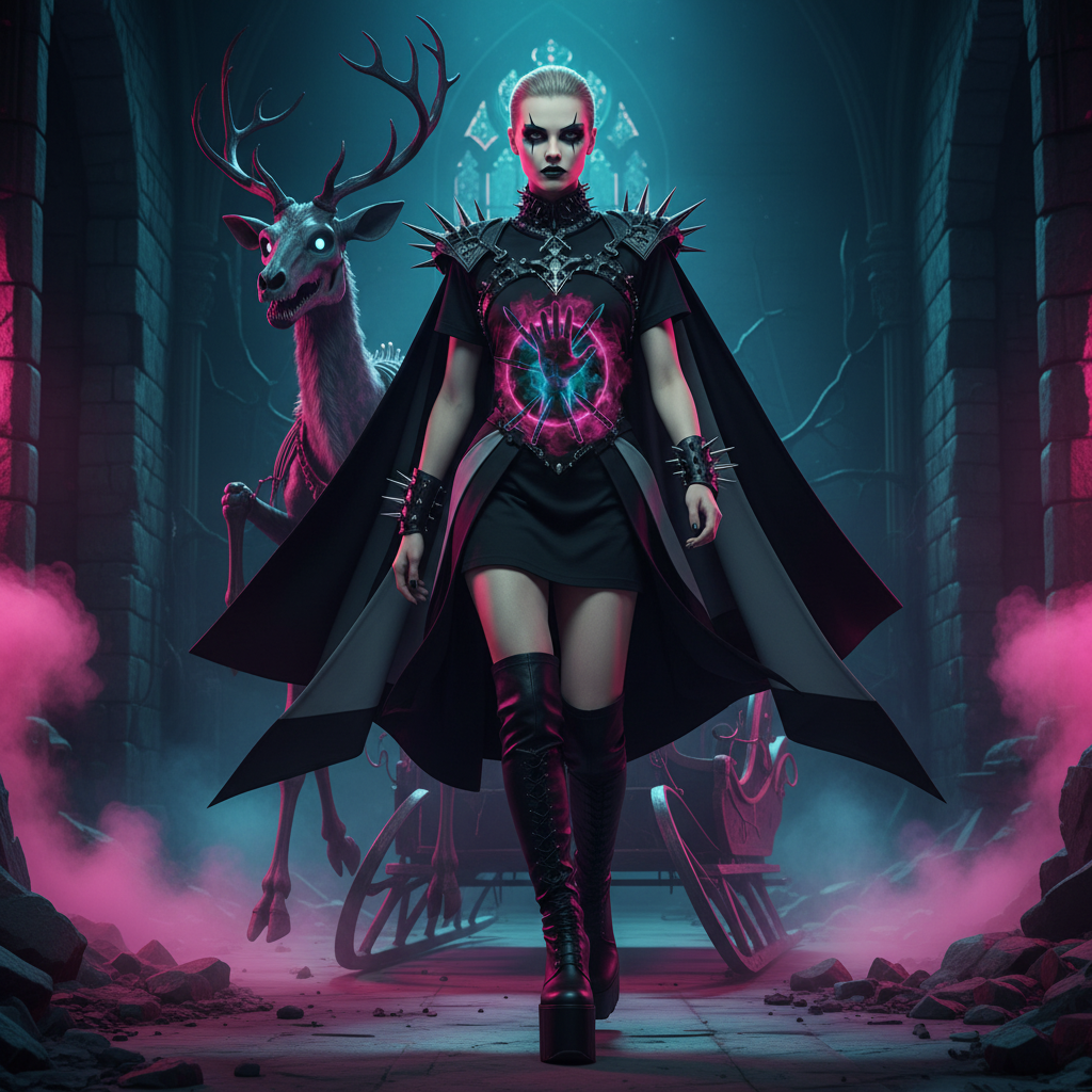 ⚡ Neon Slayer T-Shirt | Cyber Horror Aesthetic Design